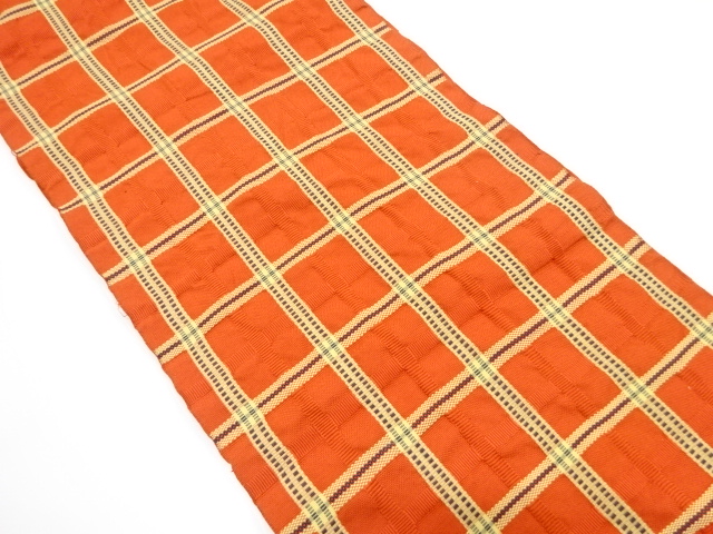 JAPANESE NAGOYA OBI / WOVEN GRID